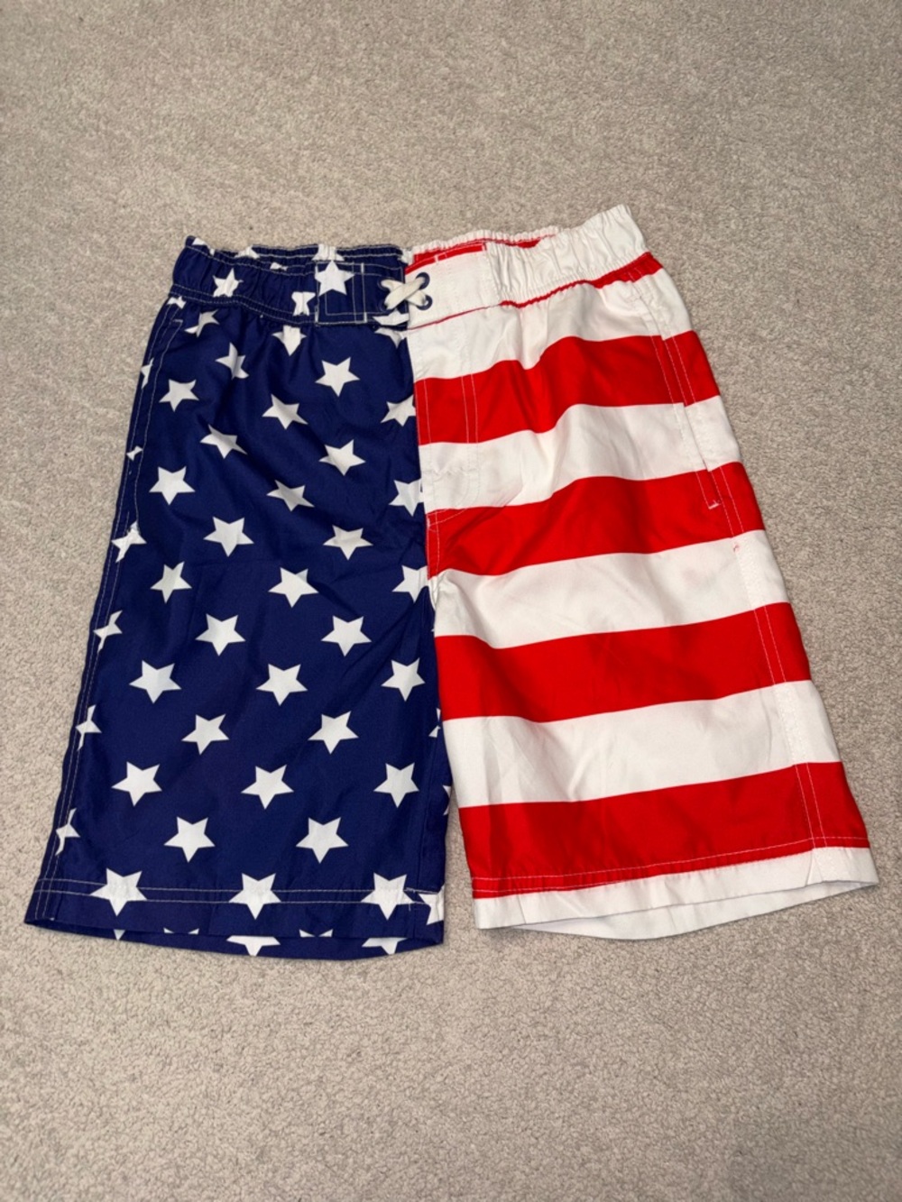 Revolution Boys USA American Flag Swim Trunks - Size Medium (8/10)